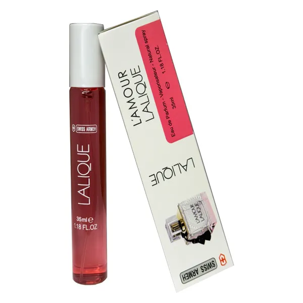 عطر جیبی زنانه سوئیس آرمه مدل L'AMOUR LALIQUE با رایحه شیرین حجم 35 میلیلیتر - تصویر 2