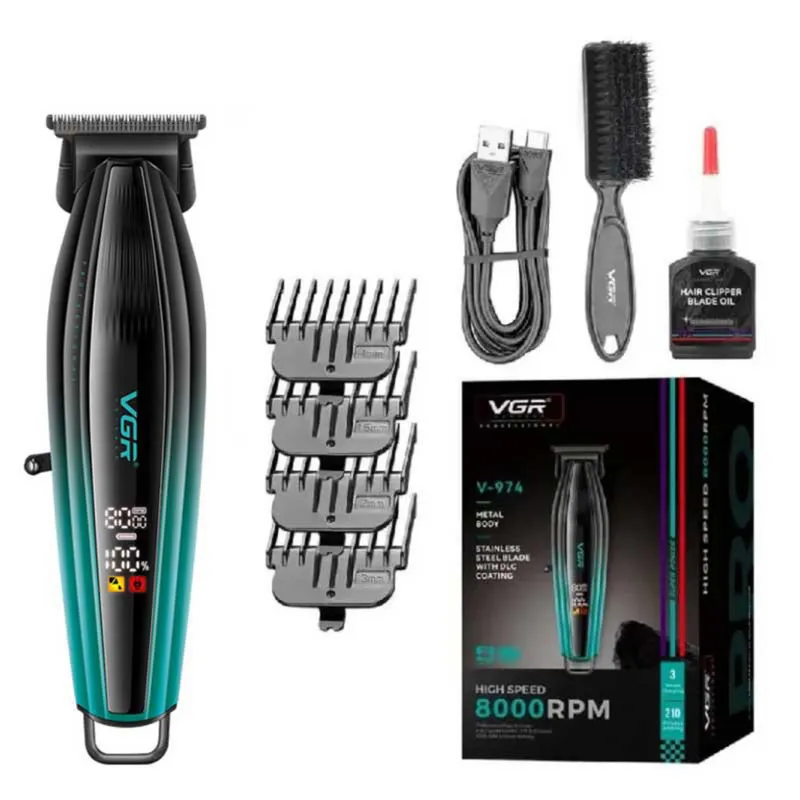 ماشین اصلاح موی سر و صورت شارژی وی جی ار مدل V-974 - تصویر 4
