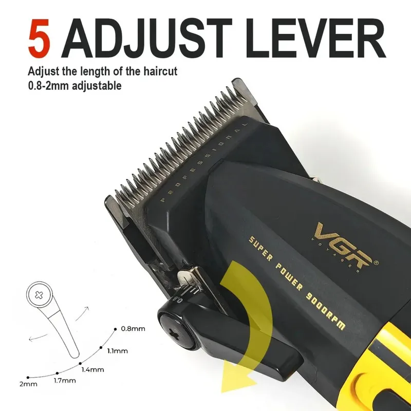 ماشین اصلاح موی سر و صورت شارژی وی جی ار مدل V-285 - تصویر 2