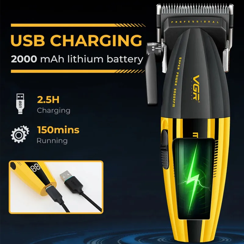 ماشین اصلاح موی سر و صورت شارژی وی جی ار مدل V-285 - تصویر 6