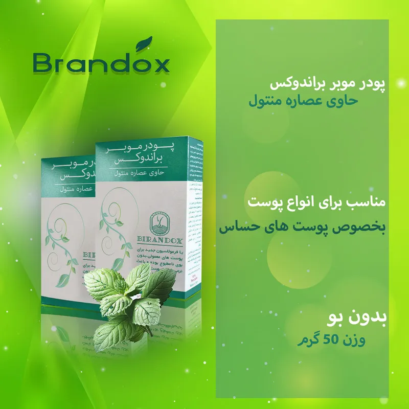 پودر موبر براندوکس مدل Menthapiperita12 وزن 50 گرم مجموعه 12عددی - تصویر 3