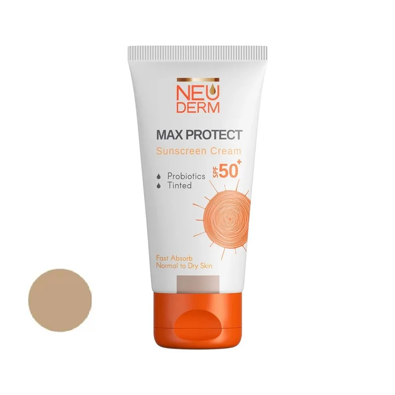 کرم ضد آفتاب رنگی صورت نئودرم spf50 مدل پروتکت محافظ UVA،UVB مناسب برای انواع پوست حجم 50 میلی لیتر - تصویر 2