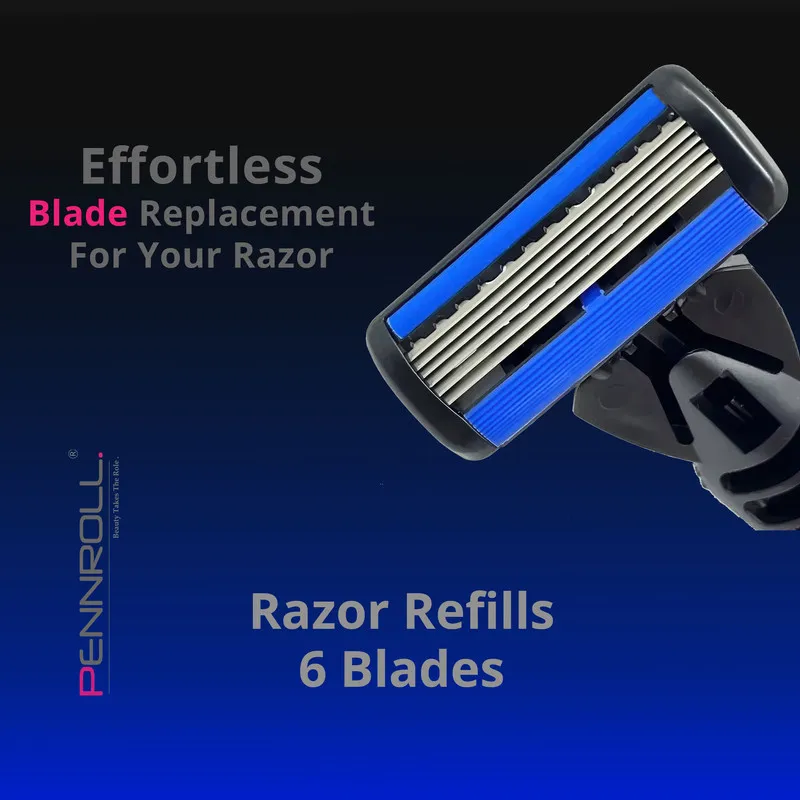 تیغ یدک پنرول مدل PRCL - Razor Refills 6 X3 بسته 3 عددی - تصویر 4