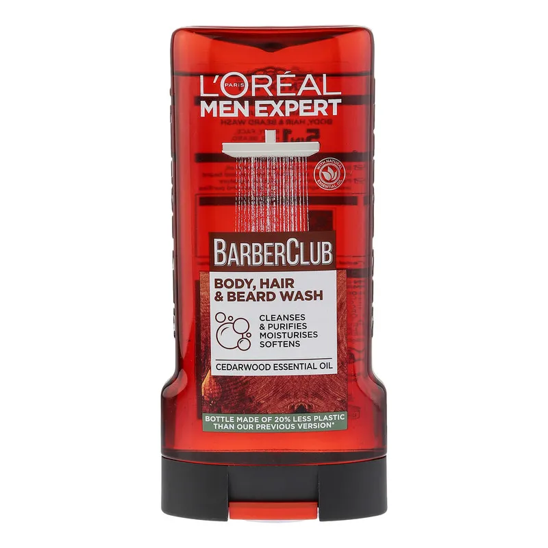 شامپو سر و بدن  لورآل مدل Barber Club مناسب برای انواع پوست حجم 300 میلی لیتر