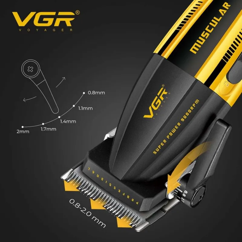 ماشین اصلاح موی سر و صورت شارژی وی جی ار مدل V-285 - تصویر 2