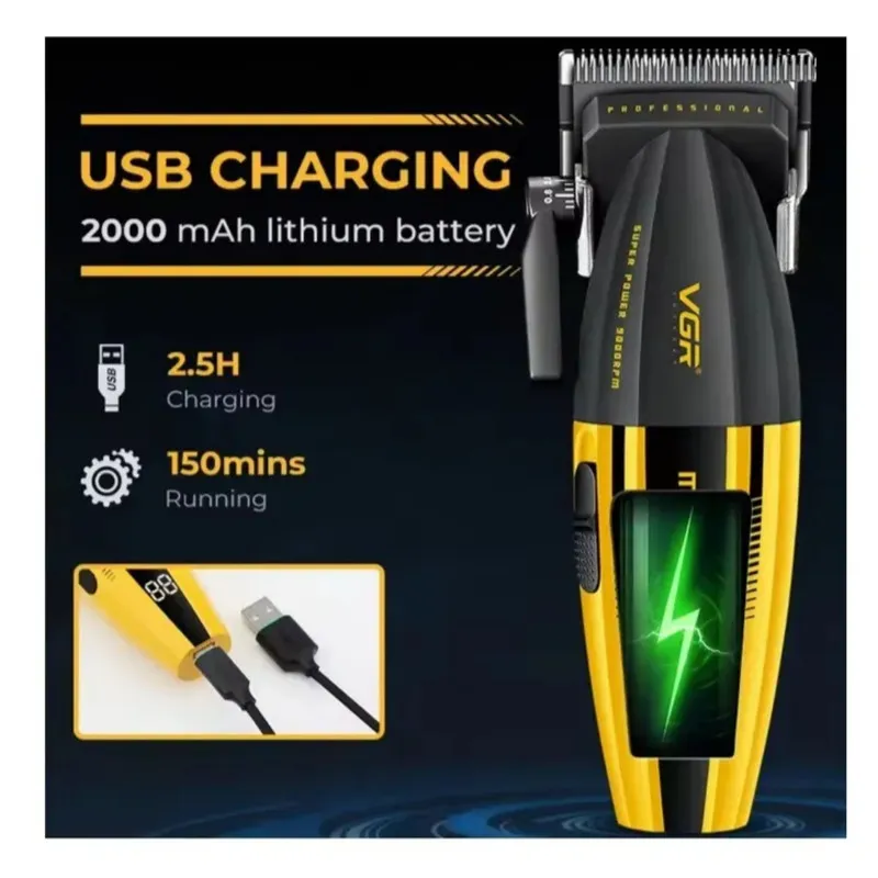 ماشین اصلاح موی سر و صورت شارژی وی جی ار مدل V-285 - تصویر 3