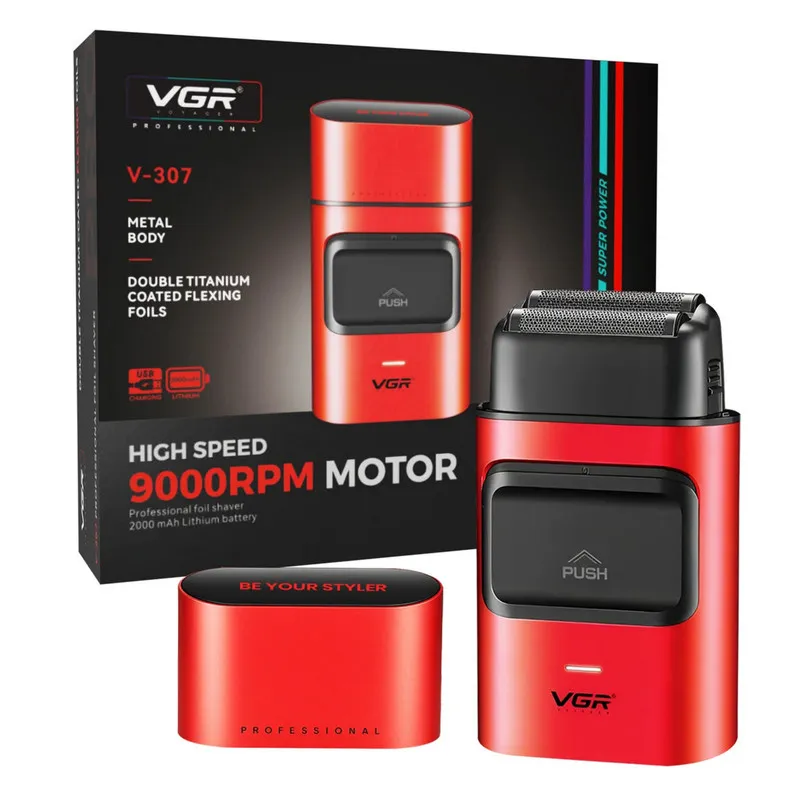 ماشین اصلاح موی صورت شارژی وی جی ار مدل V-307 - تصویر 2