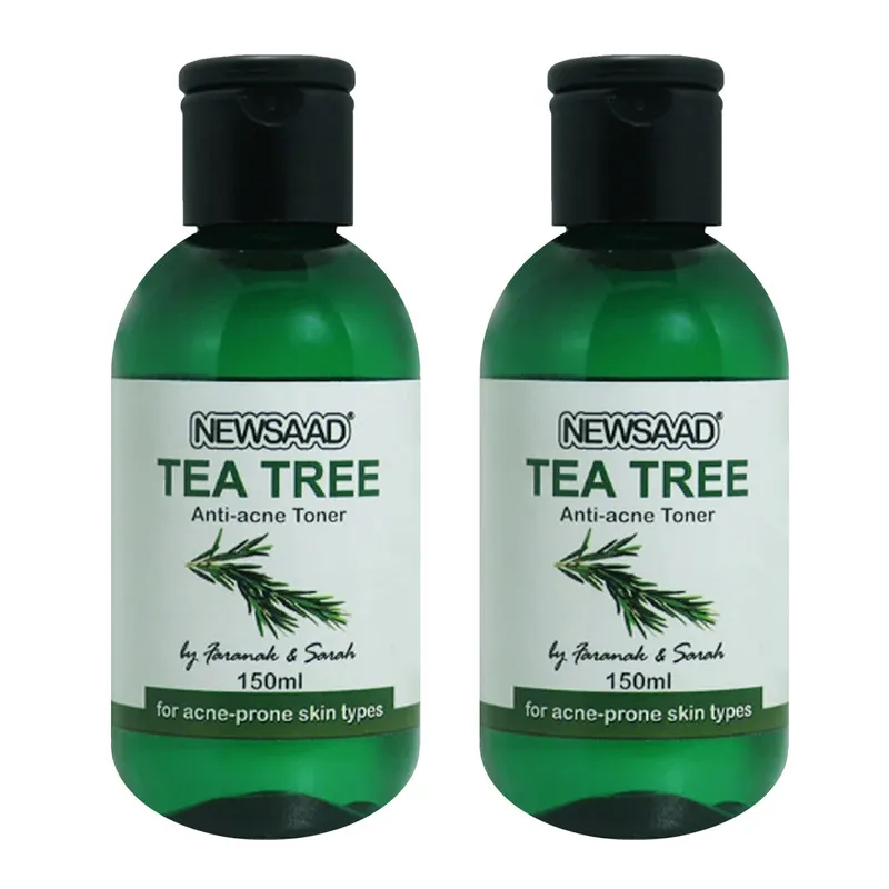 تونر پاک کننده صورت نیوساد مدل Tee Tree مناسب برای پوست آکنه ای حجم 150 میلی لیتر بسته 2 عددی