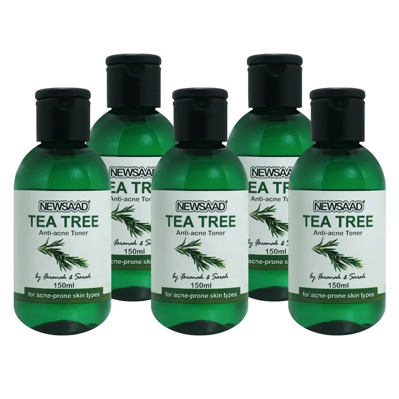تونر پاک کننده صورت نیوساد مدل Tee Tree مناسب برای پوست آکنه ای حجم 150 میلی لیتر بسته 5 عددی