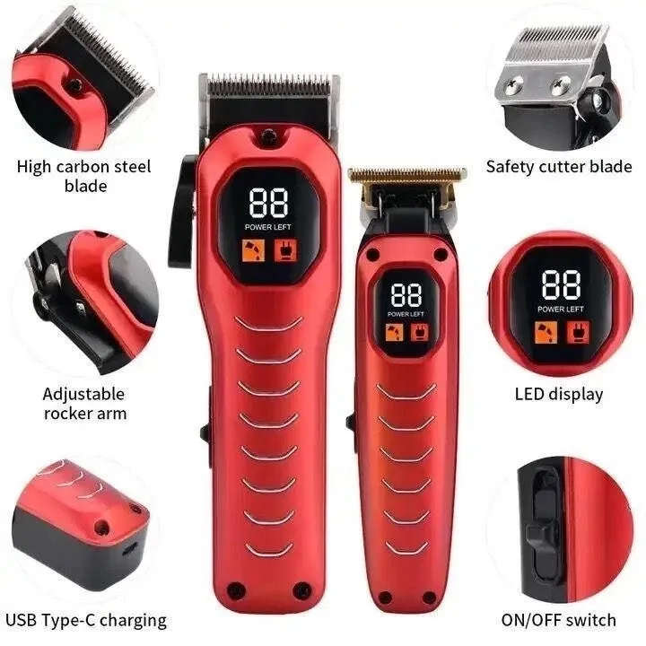 ماشین اصلاح موی سر و صورت شارژی جیمی مدل 8046 مجموعه 2 عددی - تصویر 4