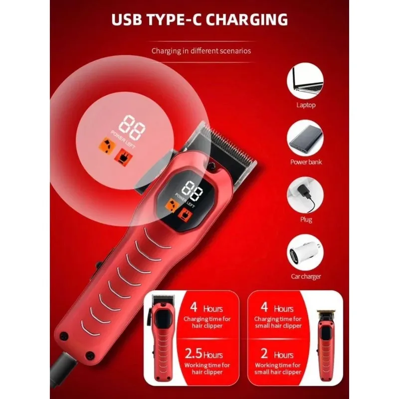 ماشین اصلاح موی سر و صورت شارژی جیمی مدل 8046 مجموعه 2 عددی - تصویر 5