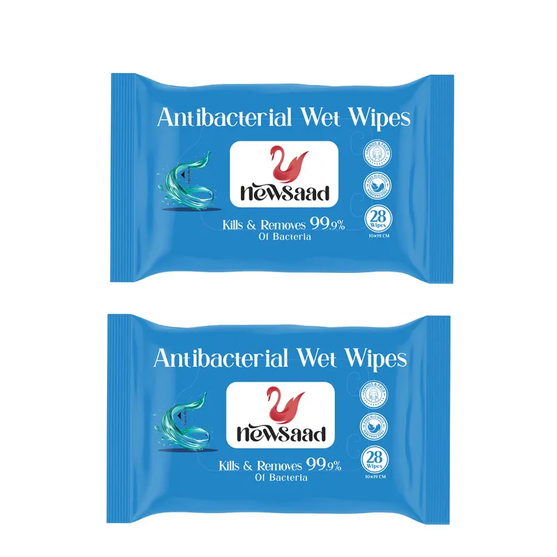 دستمال مرطوب نیوساد مدل AntiBacterial-W2 دو بسته 28 عددی - تصویر 2