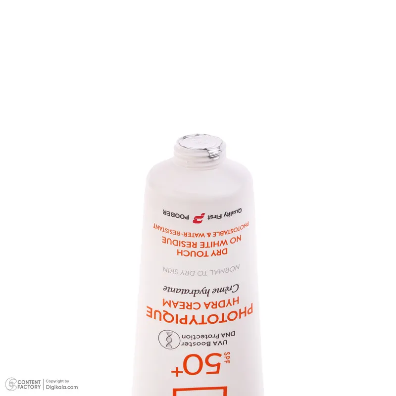 فلوئید ضد آفتاب بدون رنگ درماتیپیک مدل hydra cream محافظ UVA،UVB مناسب برای پوست خشک حجم 40 میلی لیتر - تصویر 2