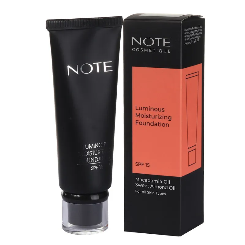 کرم پودر مایع spf15 نوت مدل Luminous Moisturizing Foundation شماره 9 مناسب برای انواع پوست حجم 35 میلی لیتر - تصویر 4