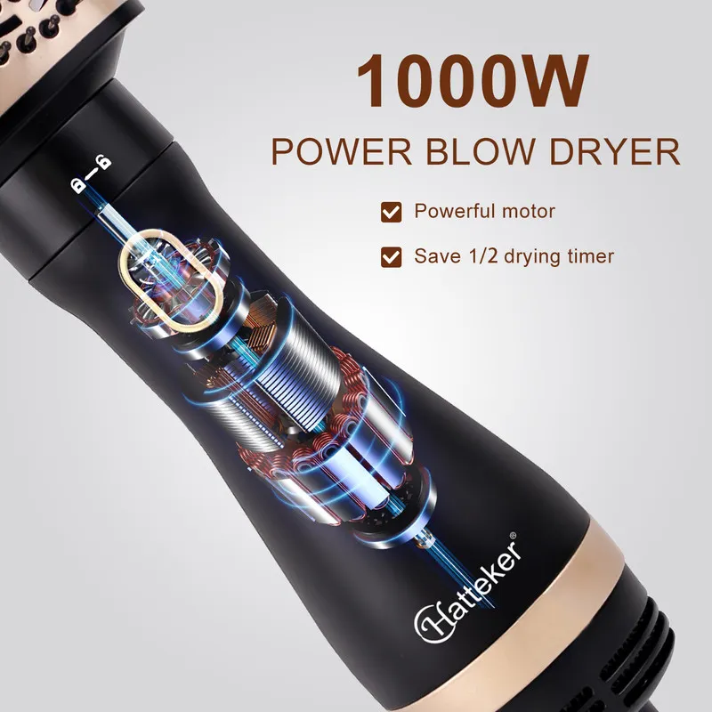 سشوار برس دار حالت دهنده 1000 وات هاتکر مدل HT-300 - تصویر 6