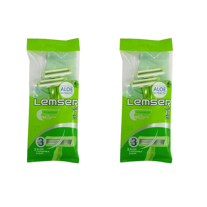 خود تراش لمسر مدل Aloe Extracts دو بسته 2 عددی - تصویر 2