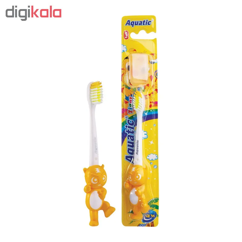 مسواک کودک آکواتیک مدل Tigar با برس نرم - تصویر 2