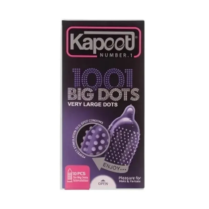 کاندوم خاردار کاپوت مدل BIG DOTS بسته 10 عددی به همراه کاندوم خنک کننده کاپوت مدل 7 cool time بسته 12عددی - تصویر 3
