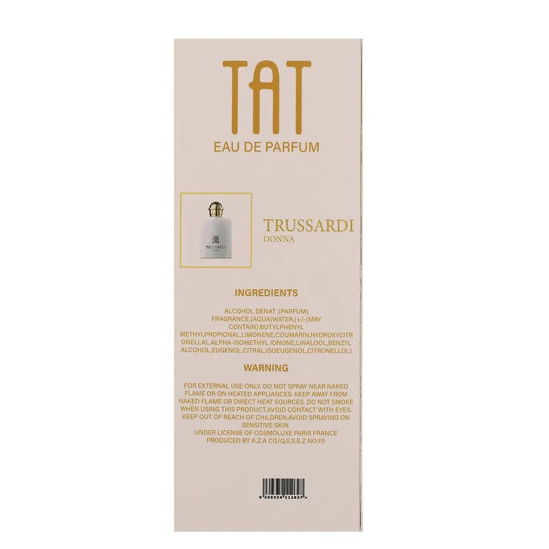 عطر جیبی زنانه تات مدل Trussardi Donna با رایحه خنک حجم 25 میلی لیتر - تصویر 4