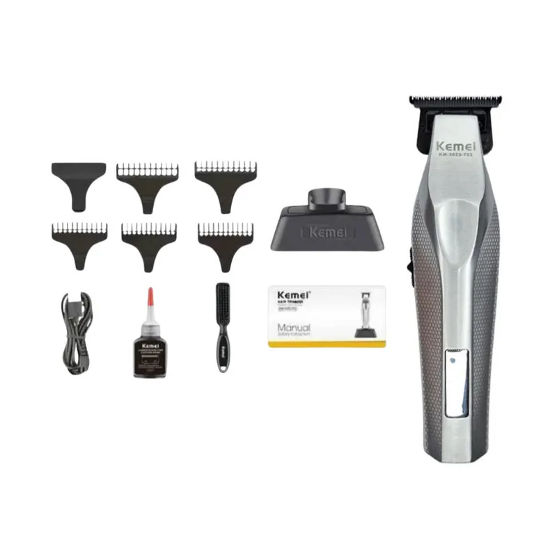 ماشین اصلاح موی صورت شارژی کیمی مدل KM-3023-702 با تیغه سرامیک و استیل ضد التهاب، باتری لیتیوم یون 2000 میلیآمپر ساعت، نمایش وضعیت باتری و طراحی ارگونومیک مقاوم در برابر ضربه - تصویر 2