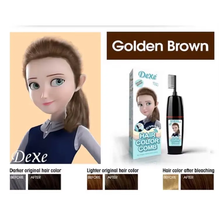 فوم رنگ مو موقت دکسی مدل Comb حجم 200 میلی لیتر رنگ قهوه ای - تصویر 2