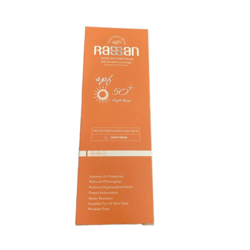 کرم ضد آفتاب رنگی گردن، صورت راسن SPF 50 مدل بژ روشن مناسب برای انواع پوست حجم ۴۰ میلیلیتر - تصویر 2