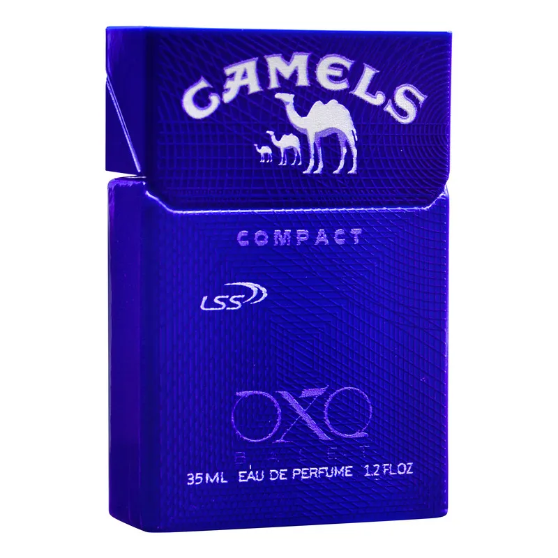 عطر جیبی مردانه اکس بالت مدل camels compact dark blue با رایحه گرم حجم 35 میلیلیتر