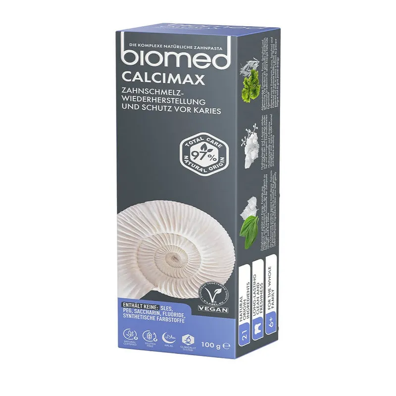 خمیر دندان سفید کننده بیومد مدل calcimax وزن 100 گرم - تصویر 3