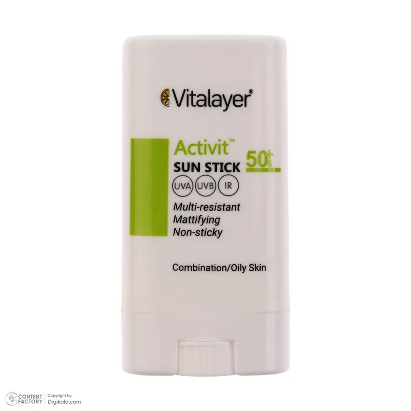ضد آفتاب استیکی بیرنگ ویتالیر SPF 50 مدل اکتیویت محافظ UVA،UVB,IR مناسب پوستهای مختلط و چرب وزن 15 گرم - تصویر 4