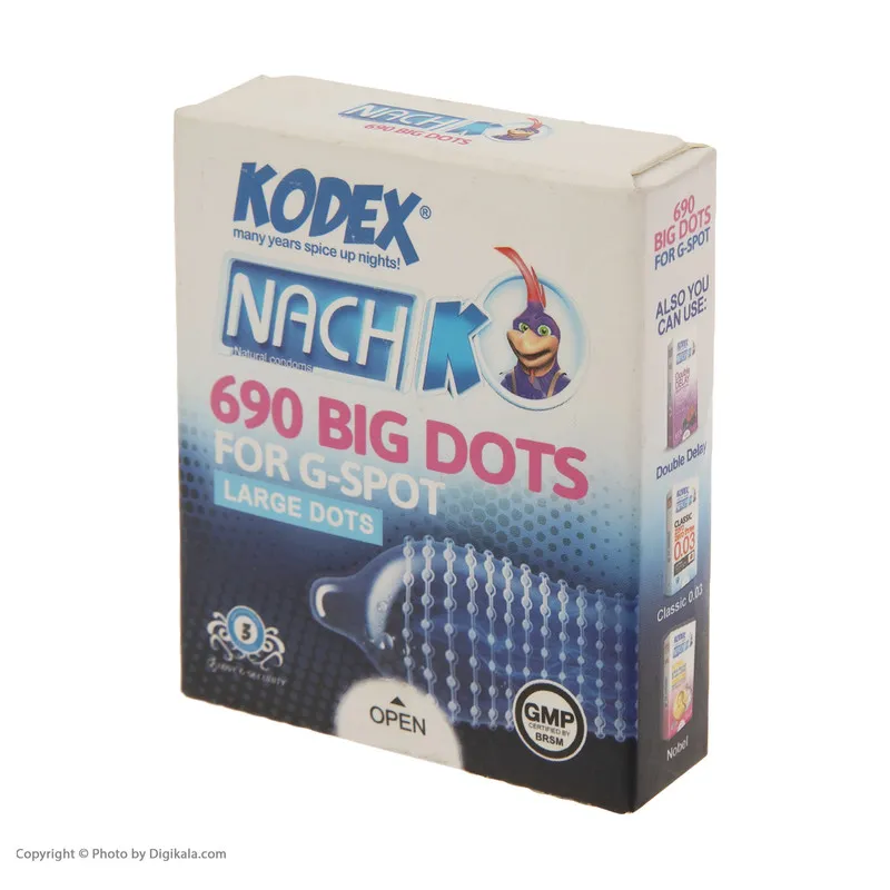 کاندوم ناچ کدکس مدل BIG DOTS بسته 3 عددی - تصویر 4