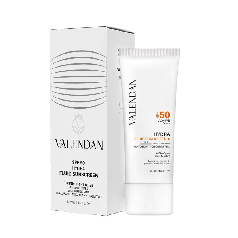 فلوئید ضد آفتاب رنگی صورت ولندان SPF 50 مدل HYD-LB محافظ UVA،UVB مناسب برای انواع پوست حجم 50 میلی لیتر - تصویر 2