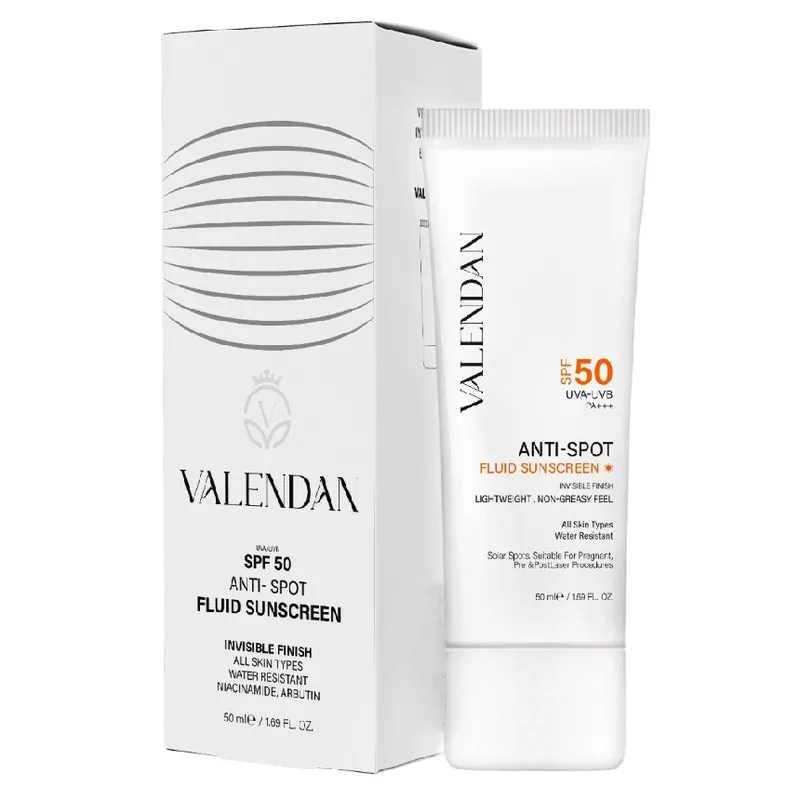فلوئید ضد آفتاب بدون رنگ صورت ولندان SPF 50 مدل AS-INV محافظ UVA،UVB مناسب برای انواع پوست حجم 50 میلی لیتر - تصویر 2