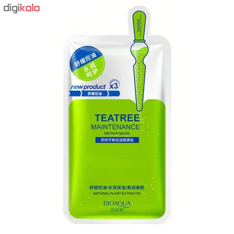 ماسک صورت بایو آکوا مدل tea tree وزن 5 گرم - تصویر 2