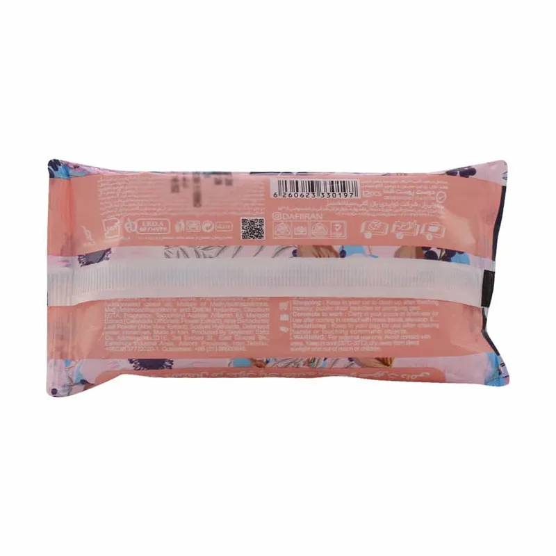 دستمال مرطوب پاک کننده دست و صورت و بدن دافی مدل PF بسته 5 عددی - تصویر 3