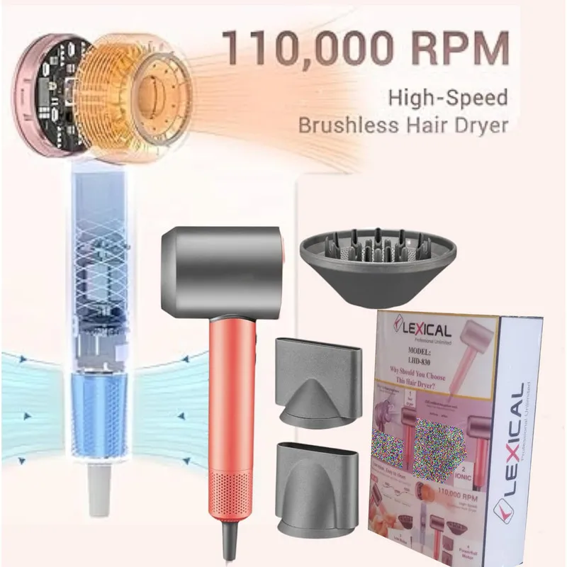 سشوار حرفه ای 1800 وات لکسیکال مدل LHD-830 - تصویر 6