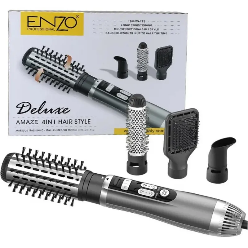 سشوار برسدار چرخشی 1200 وات انزو پروفیشینال مدل EN-749 4in1 - تصویر 3