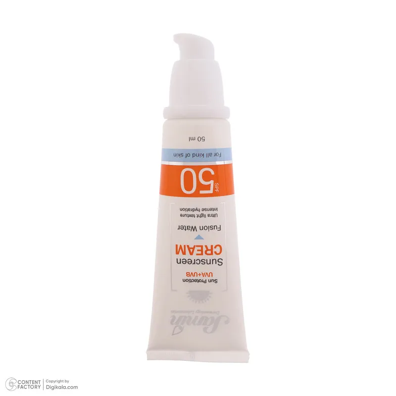 کرم ضد آفتاب بی‌رنگ دست و صورت ثمین SPF 50 مدل Fusion Water ‌محافظ UVA ، UVB مناسب برای انواع پوست حجم 50 میلی لیتر - تصویر 6