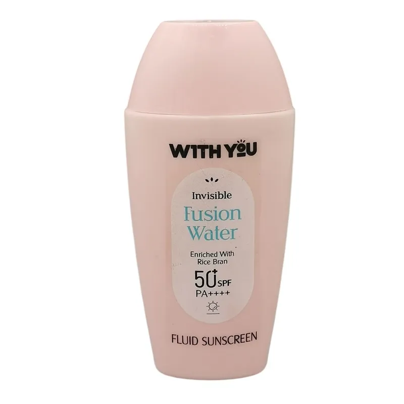 فلوئید ضد آفتاب بدون رنگ ویت یو spf50 مدل فیوژن محافظ UVA،UVB مناسب برای انواع پوست حجم 60 میلی لیتر