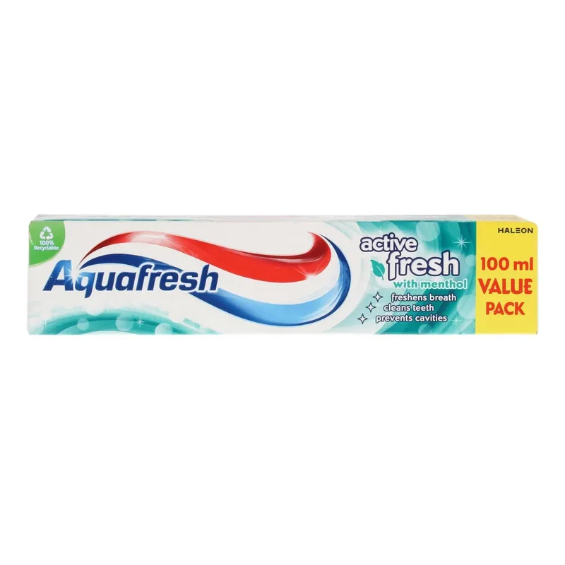 خمیر دندان ضد پوسیدگی آکوا فرش مدل active fresh حجم 100 میلی لیتر - تصویر 2
