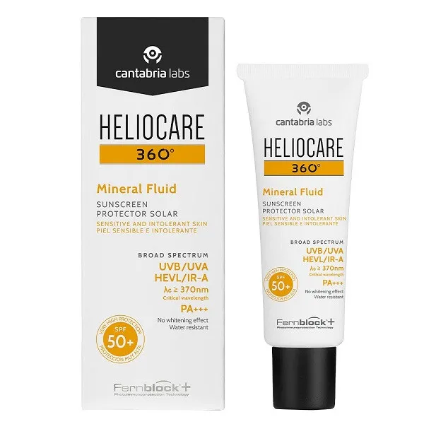 فلویید ضد آفتاب بی رنگ هلیوکر SPF 50 مدل Mineral محافظ UVA ،UVB و PA+++ مناسب برای پوست حساس حجم 50 میلی لیتر - تصویر 2