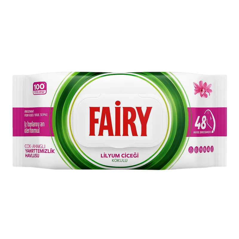 دستمال مرطوب فیری مدل Lilyum بسته 100 عددی - تصویر 5