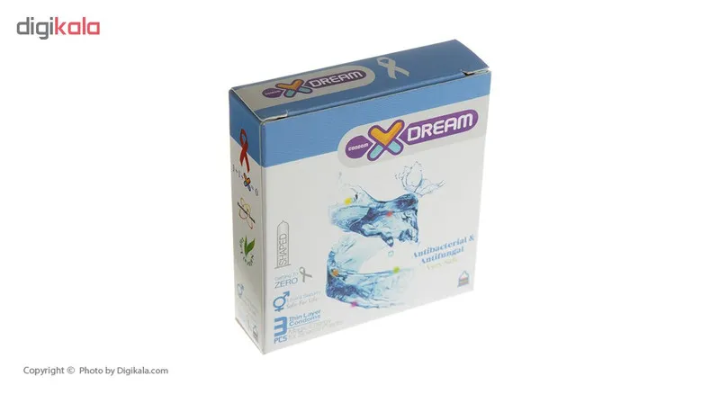 کاندوم ایکس دریم مدل Antibacterial And Antifungal بسته 3 عددی - تصویر 3