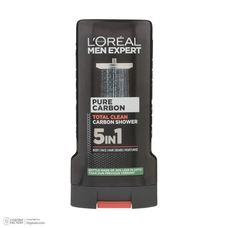 شامپو سر و بدن مردانه لورآل مدل PURE CARBON با رایحه دریایی مناسب برای انواع پوست حجم 300 میلی‌لیتر - تصویر 2