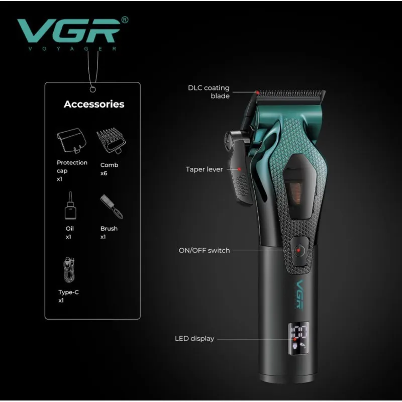 ماشین اصلاح موی سر و صورت شارژی وی جی آر مدل  V-271 - تصویر 5