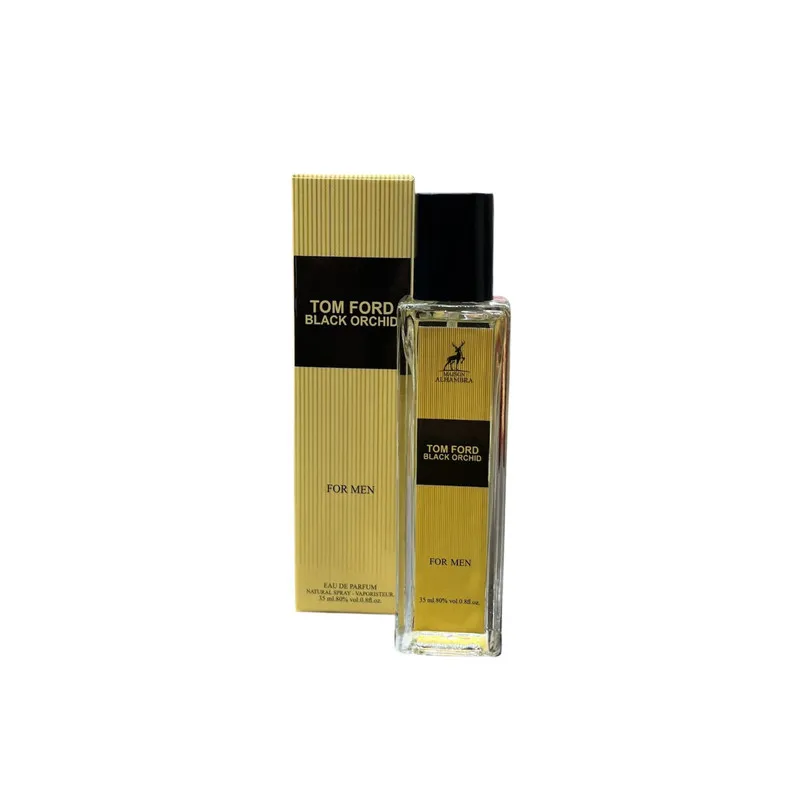 عطر جیبی مردانه الحمبرا مدل TOM FORD BLACH ORCHID با رایحه خنک و تلخ و تند حجم 35 میلی‌لیتر - تصویر 2