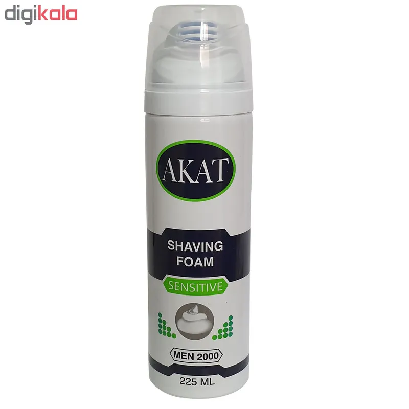 فوم اصلاح آکات مدل sensitive حجم 225 میلی لیتر - تصویر 2