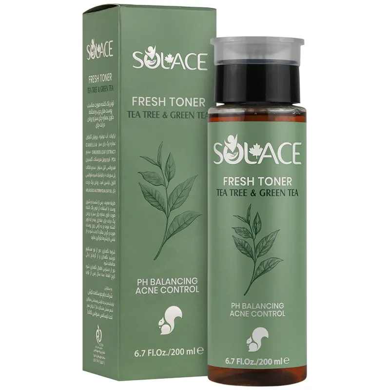 تونر پاک کننده صورت و گردن سولس مدل چای سبز مناسب برای پوست های مختلط و چرب در حجم 150 میلی لیتر - تصویر 2