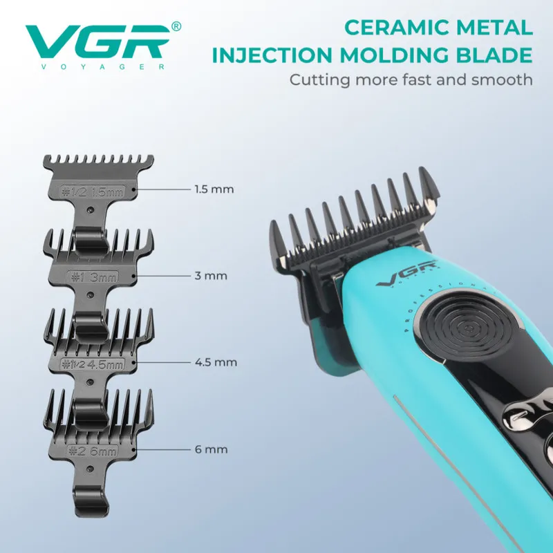 ماشین اصلاح موی سر و صورت شارژی وی جی ار مدل V-299 - تصویر 4