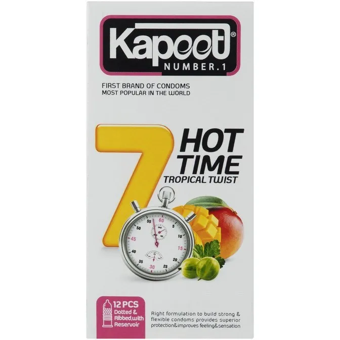 کاندوم کلاسیک کاپوت مدل LUBRICATED بسته 12 عددی به همراه کاندوم خاردار کاپوت مدل 7HOT TIME بسته 12 عددی - تصویر 3