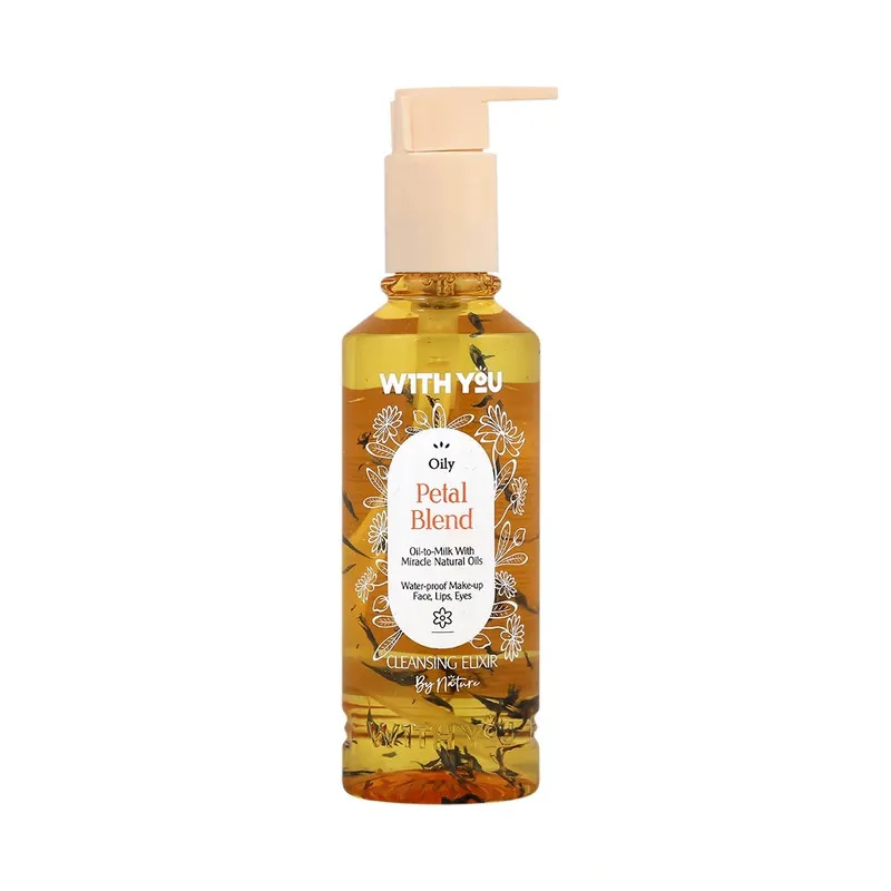 روغن پاک‌کننده آرایش صورت ویت یو مدل  Petal Blend  مناسب برای انواع پوست حجم 200 میلی‌لیتر